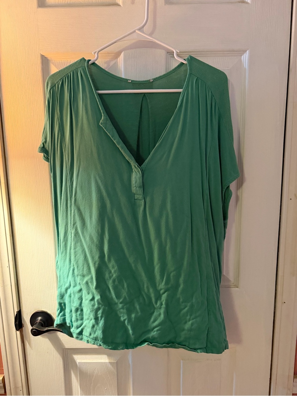 (Sale $5) Relaxed Green V-Neck Women's Top